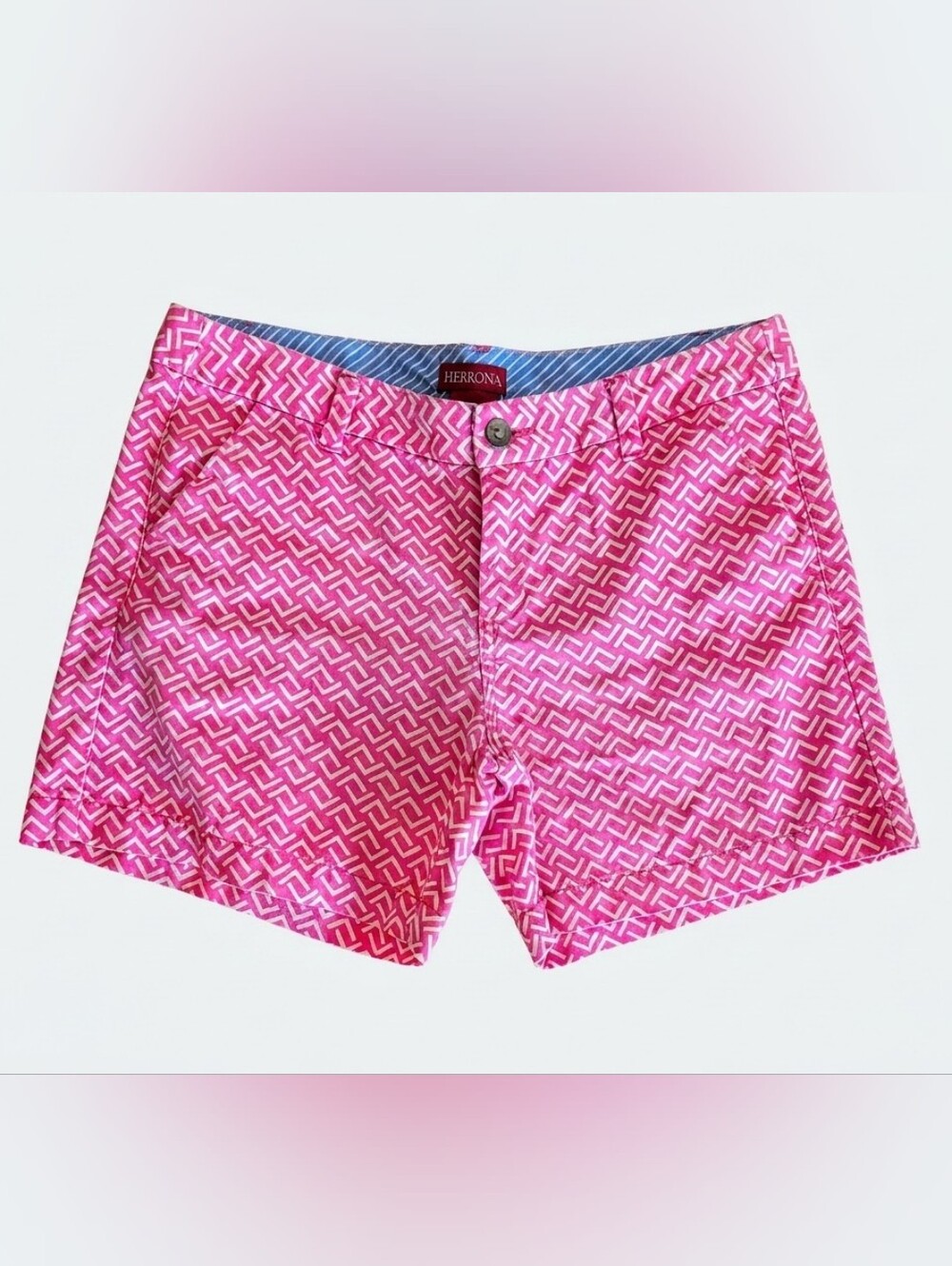 Merona Pink Geo-Print Women’s Flat Front Shorts